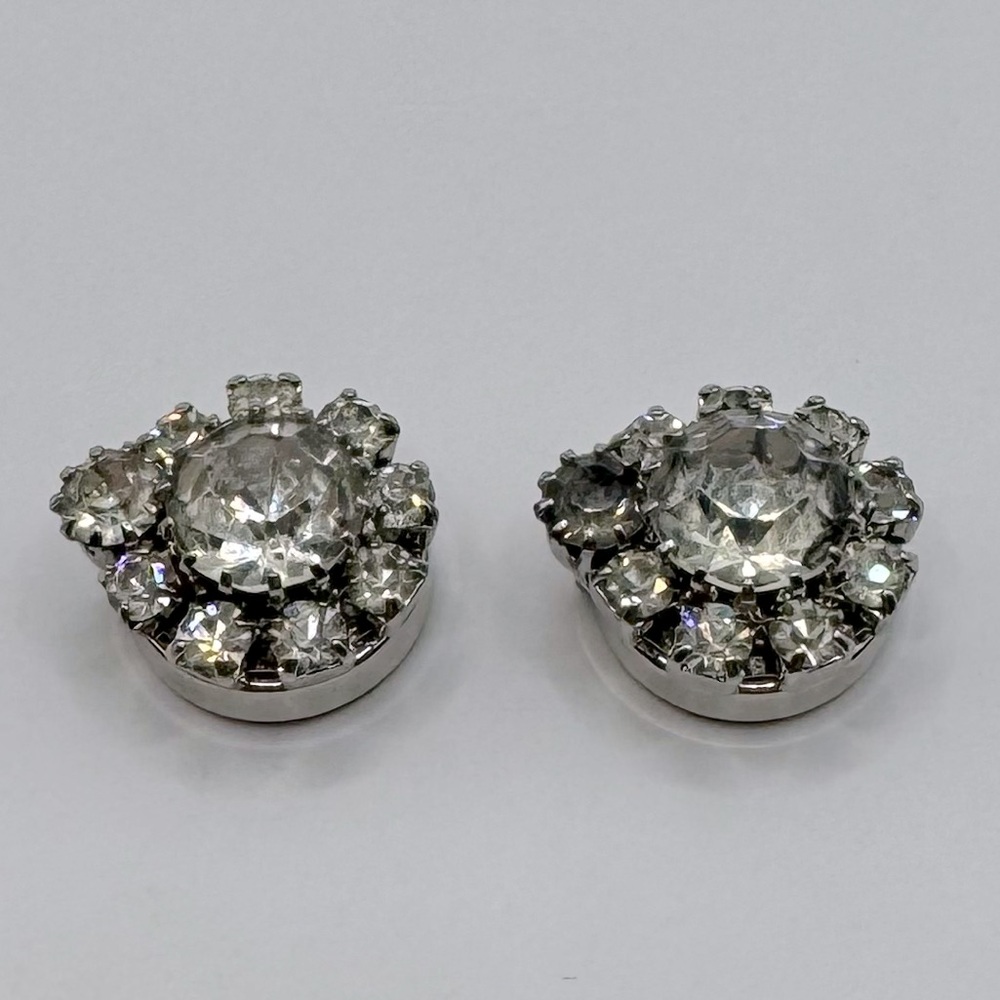 VINTAGE Crystal Button Covers - Set of 2 - Picture 8 of 14
